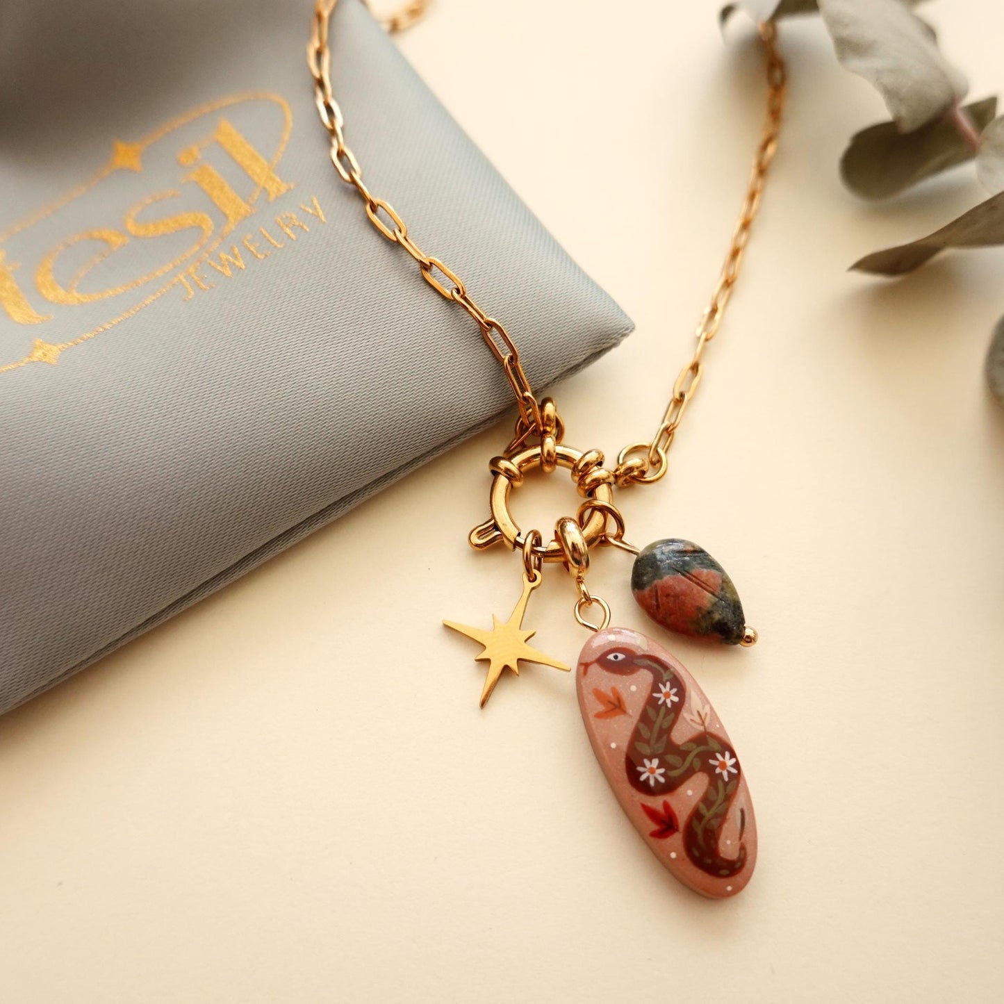 Witchy Autumn Charm Collection – Pumpkin, Moon, Mushroom & Spell DIY Pendants