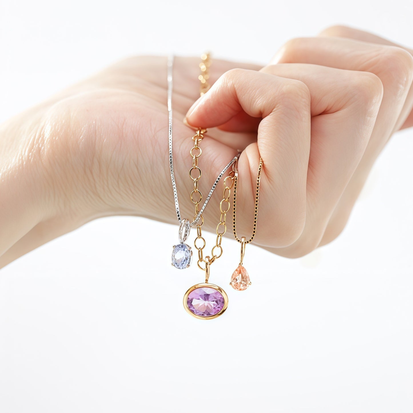 Mixed Shape Pendant Charms <Colorful Gemstone Pendant>