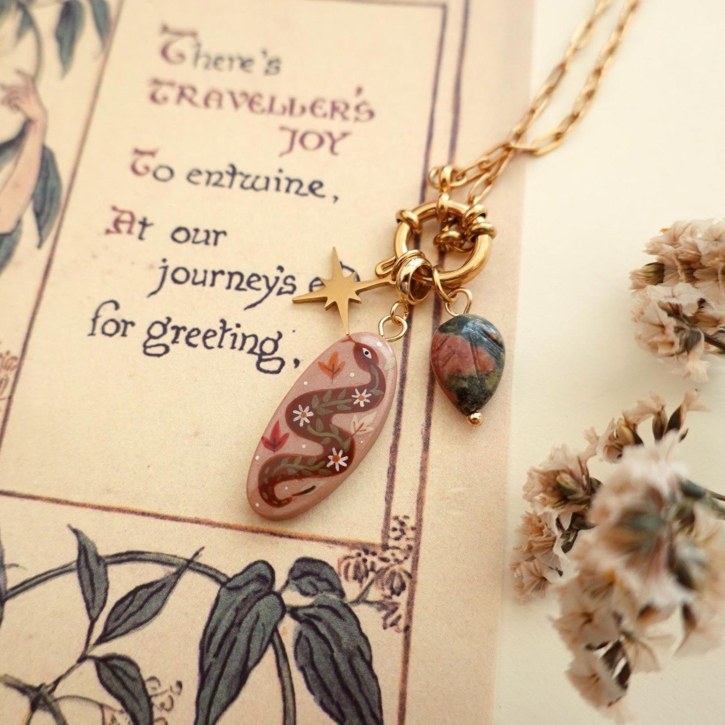 Witchy Autumn Charm Collection – Pumpkin, Moon, Mushroom & Spell DIY Pendants