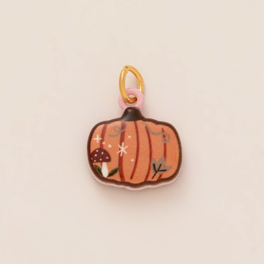 Witchy Autumn Charm Collection – Pumpkin, Moon, Mushroom & Spell DIY Pendants