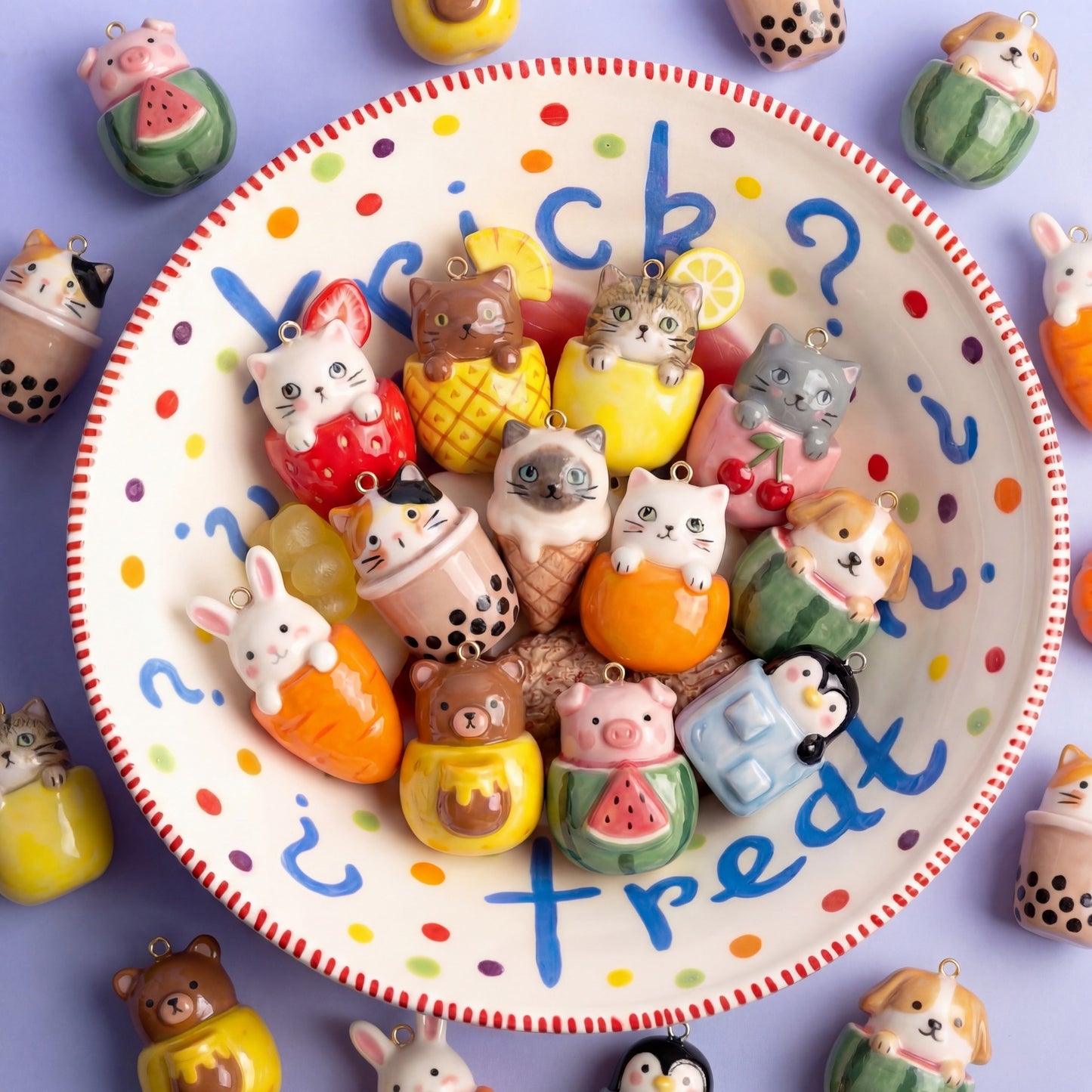 Necklace/Bracelet Pendant <Fruit Cup Animal Charm Collection>