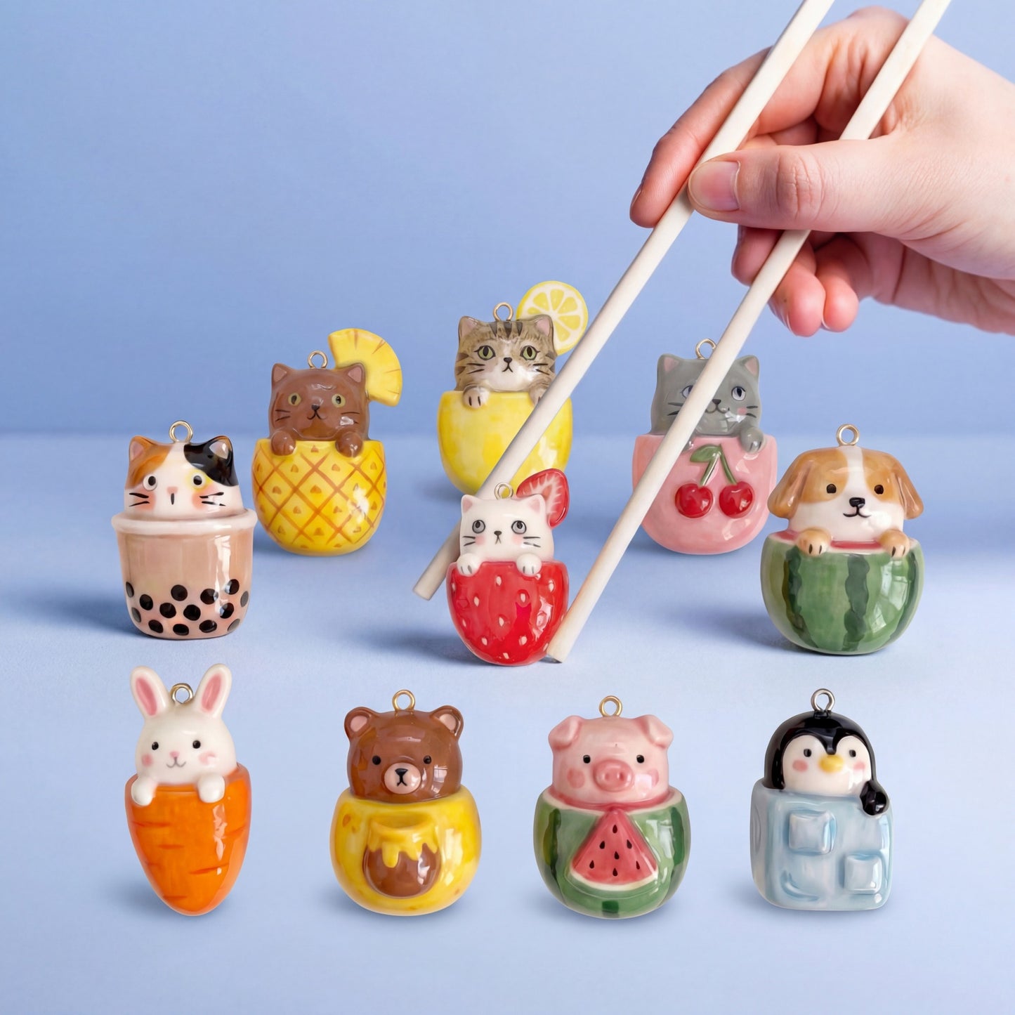 Necklace/Bracelet Pendant <Fruit Cup Animal Charm Collection>