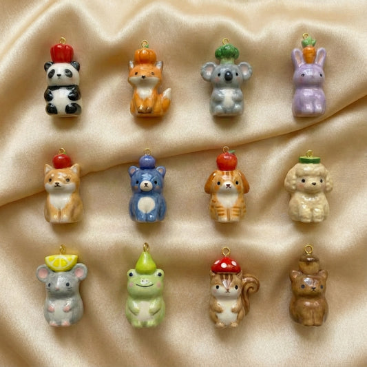 Necklace/Bracelet Pendant <Mini Kawaii Animal Charms>
